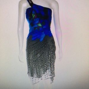 Roberto Cavelli one-shoulder cocktail dress